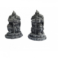 Ziterdes - Zwergenstatue mit Hammer, kniend (2er-Set)