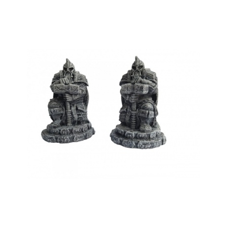 Ziterdes - Zwergenstatue mit Hammer, kniend (2er-Set)