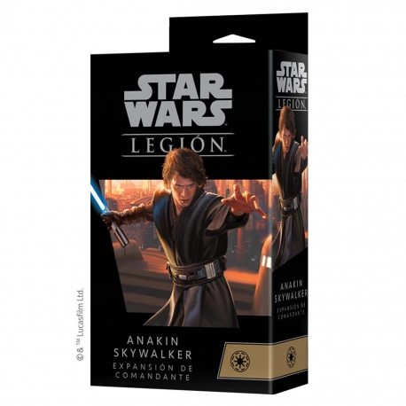 Anakin Skywalker Expansión de Comandante para el juego de mesa Star Wars Legión de Fantasy Flight Games