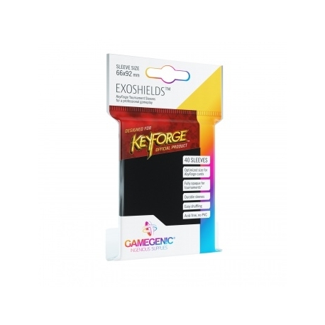 Gamegenic KeyForge Exoshields Tournament Sleeves - Black (40 Sleeves)