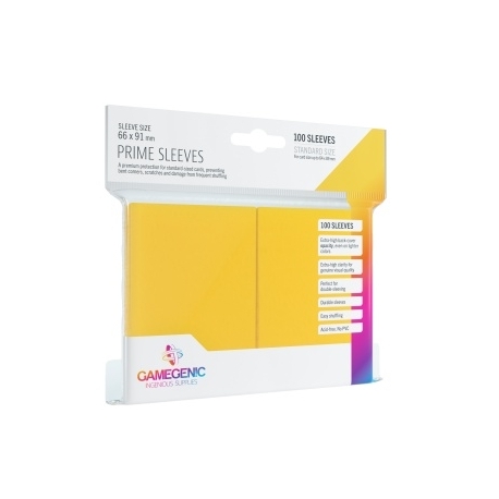 Gamegenic Prime Sleeves Yellow (100 Sleeves)