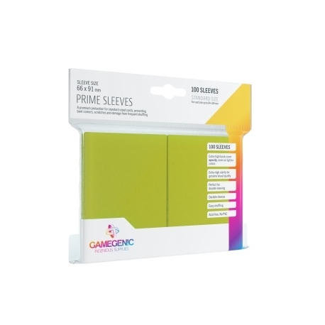 Gamegenic Prime Sleeves Lime (100 Sleeves)