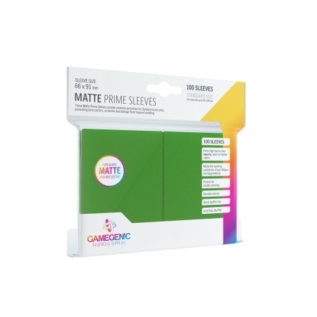 Gamegenic Matte Prime Sleeves Green (100 Sleeves)