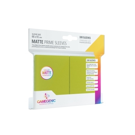 Gamegenic Matte Prime Sleeves Lime (100 Sleeves)