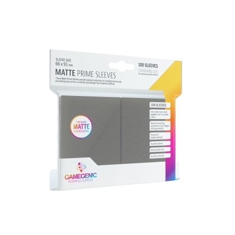 Gamegenic Matte Prime Sleeves Dark Gray (100 Sleeves)