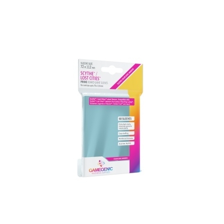 Gamegenic PRIME Scythe/Lost Cities Sleeves 72 x 112 mm - Clear (80 Sleeves)