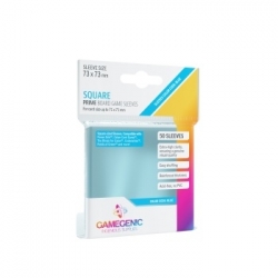 Gamegenic PRIME Square-Sized Sleeves 73 x 73 mm - Clear (50 Sleeves)