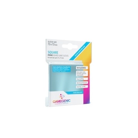 Gamegenic PRIME Square-Sized Sleeves 73 x 73 mm - Clear (50 Sleeves)