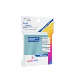 Gamegenic PRIME Mini Square-Sized Sleeves 53 x 53 mm - Clear (50 Sleeves)