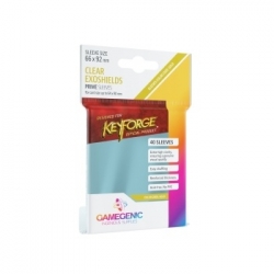 Gamegenic PRIME KeyForge Exoshields 66 x 92 mm - Clear (40 Sleeves)