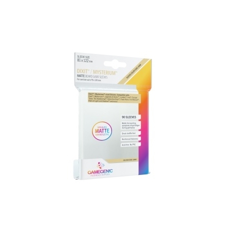 Gamegenic MATTE Dixit Sleeves 81 x 122 mm - Clear (90 Sleeves)