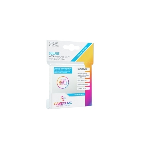 Gamegenic MATTE Square-Sized Sleeves 73 x 73 mm - Clear (50 Sleeves)