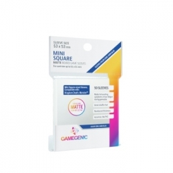 Gamegenic MATTE Mini Square-Sized Sleeves 53 x 53 mm - Clear (50 Sleeves)
