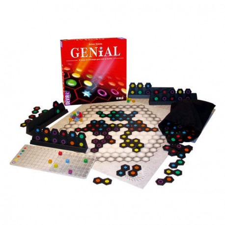 GENIAL, Un juego de tablero imaginativo, de reglas sencillas y fácil aprendizaje.