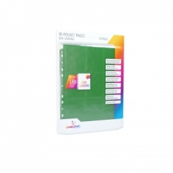 Gamegenic Sideloading 18-Pocket Pages 10 pcs pack Green