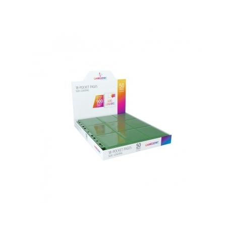 Gamegenic Sideloading 18-Pocket Pages DISPLAY Green