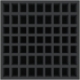 BXMEWM060BO 312 mm x 312 mm x 60 mm foam tray for board games - 63 compartments
