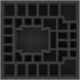 AGMEWY060BO 295 mm x 295 mm x 60 mm foam tray for board games with 34 compartments