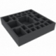 AGER060BO 295 mm x 295 mm x 60 mm foam tray with 29 compartments for board game boxes