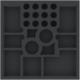 AGMEHQ035BO 295 mm x 295 mm x 35 mm foam tray for board games - 23 compartments
