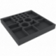 AGMEHQ035BO 295 mm x 295 mm x 35 mm foam tray for board games - 23 compartments