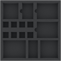 CBMEHY032BO 293 mm x 219 mm x 32 mm foam tray for board game boxes - 15 compartments