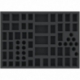 FXMFBY040BO 425 mm x 305 mm x 40 mm foam tray for board games with 64 compartments