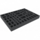 FXMFBY040BO 425 mm x 305 mm x 40 mm foam tray for board games with 64 compartments