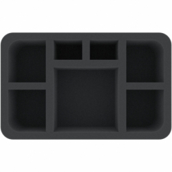 HSMEME080BO 80 mm Half-Size foam tray with 7 compartments