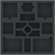 AFMEKD040BO 285 mm x 285 mm x 40 mm foam tray for board games - 14 compartments