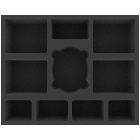 FSMFBI070BO 70 mm Full-Size foam tray with 10 compartments