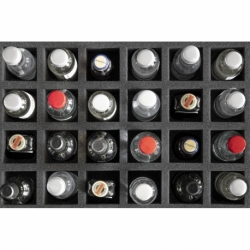 CPMFBB060BO 500 mm x 500 mm x 60 mm foam tray with 100 compartments