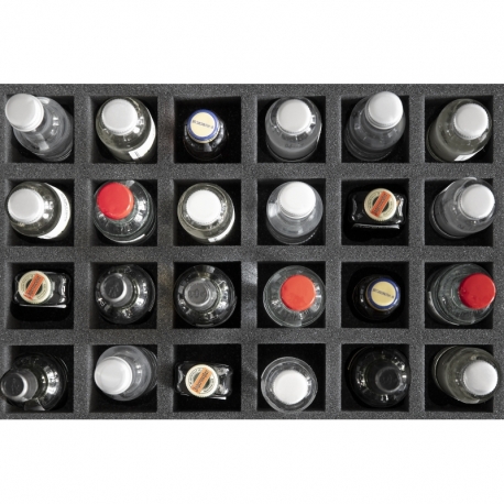CPMFBB060BO 500 mm x 500 mm x 60 mm foam tray with 100 compartments