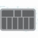 HS070I004BO 70 mm Half-Size foam tray with 9 compartments
