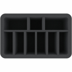 HS110I004BO 110 mm Half-Size foam tray with 9 compartments