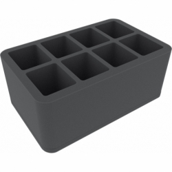 HS110BF02BO 110 mm Half-Size foam tray with 8 compartments