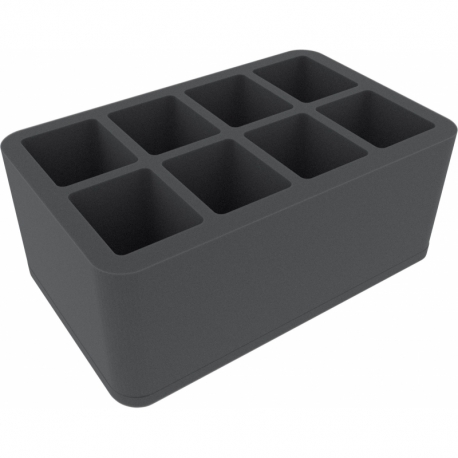 HS110BF02BO 110 mm Half-Size foam tray with 8 compartments