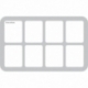 HS110BF02BO 110 mm Half-Size foam tray with 8 compartments