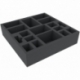 AGMEKM070BO 295 mm x 295 mm x 70 mm foam tray for board games - 17 compartments