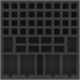 DCMEMY050BO 370 mm x 370 mm x 50 mm foam tray for board games - 51 compartments