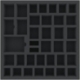 DCMEMZ050BO 370 mm x 370 mm x 50 mm foam tray for board games - 37 compartments