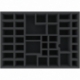AYMENC075BO 420 mm x 300 mm x 60 mm foam tray for board games - 41 compartments
