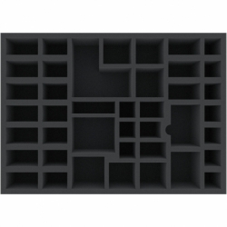 AYMENC075BO 420 mm x 300 mm x 60 mm foam tray for board games - 41 compartments