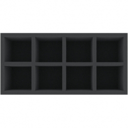 DBMENA085BO 326 mm x 158 mm x 85 mm foam tray for board games - 8 compartments