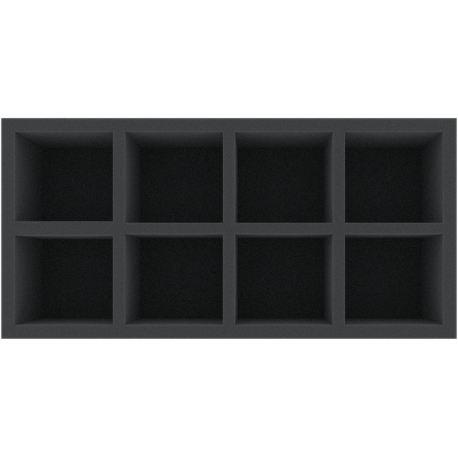 DBMENA085BO 326 mm x 158 mm x 85 mm foam tray for board games - 8 compartments
