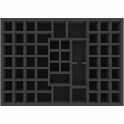 AYMENB060BO 420 mm x 300 mm x 60 mm foam tray for board games - 62 compartments