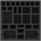 ABMENX070BO 300 mm x 300 mm x 70 mm foam tray for board games - 27 compartments