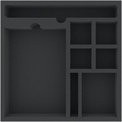 AFMEQS050BO 285 mm x 285 mm x 50 mm foam tray for board games – 8 compartments