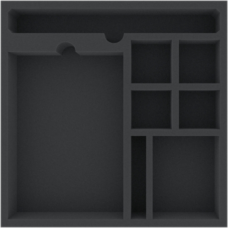 AFMEQS050BO 285 mm x 285 mm x 50 mm foam tray for board games – 8 compartments