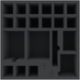 AFMEQP090BO 285 mm x 285 mm x 90 mm foam tray for board games – 20 compartments
